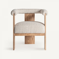 Chaise de salle à manger en tissu beige