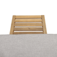 Bain de soleil pliant en acacia - coussin beige