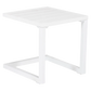 Ensemble de 2 bains de soleil et table d'appoint en textilène gris - aluminium blanc