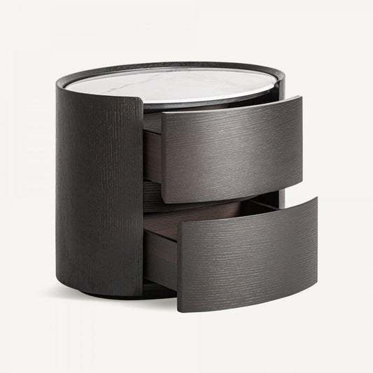 Table de chevet en bois noir