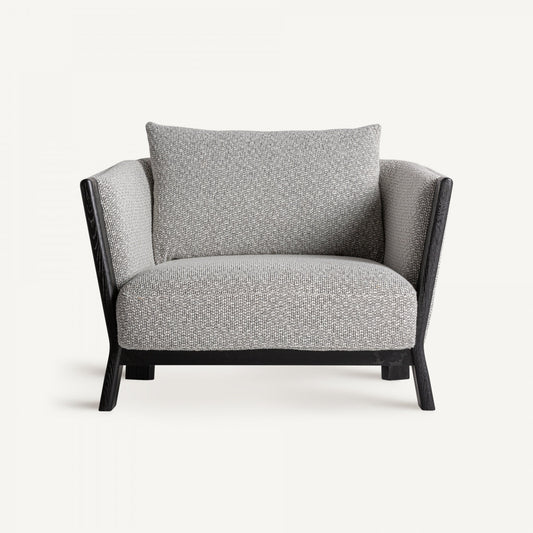 Fauteuil bouclé gris