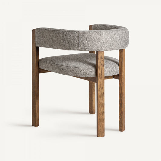 Chaise de salle à manger en tissu gris