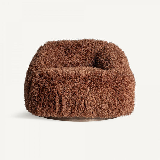 Fauteuil d'appoint molletonné marron