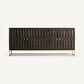 Buffet en manguier marron et laiton