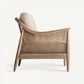 Fauteuil en tissu sable