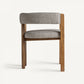 Chaise de salle à manger en tissu gris