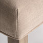 Chaise de salle à manger en tissu ocre