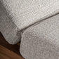 Chaise longue en tissu blanc cassé