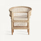 Fauteuil en rotin et bois de mindi