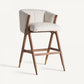 Chaise de bar en tissu beige