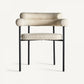 Chaise de salle à manger bouclé crème