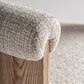 Chaise de salle à manger en tissu beige