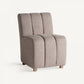 Fauteuil modulable en tissu marron