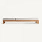 Chaise longue en tissu blanc cassé