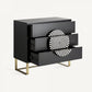 Commode en bois noir et incrustation d'os
