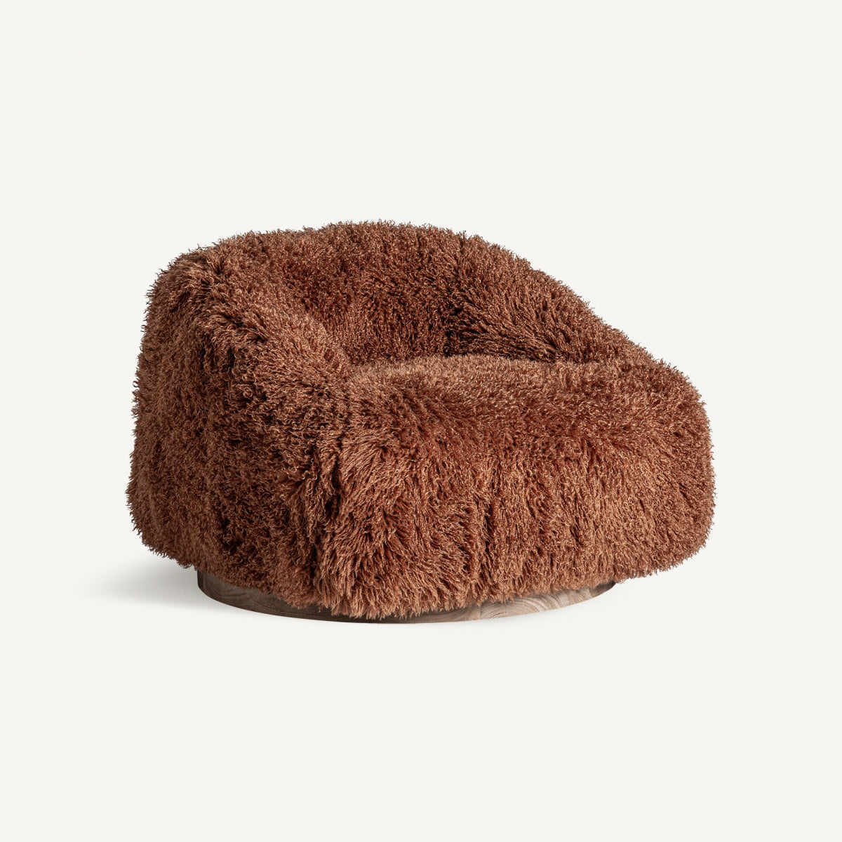 Fauteuil d'appoint molletonné marron
