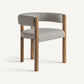 Chaise de salle à manger en tissu gris