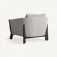 Fauteuil bouclé gris