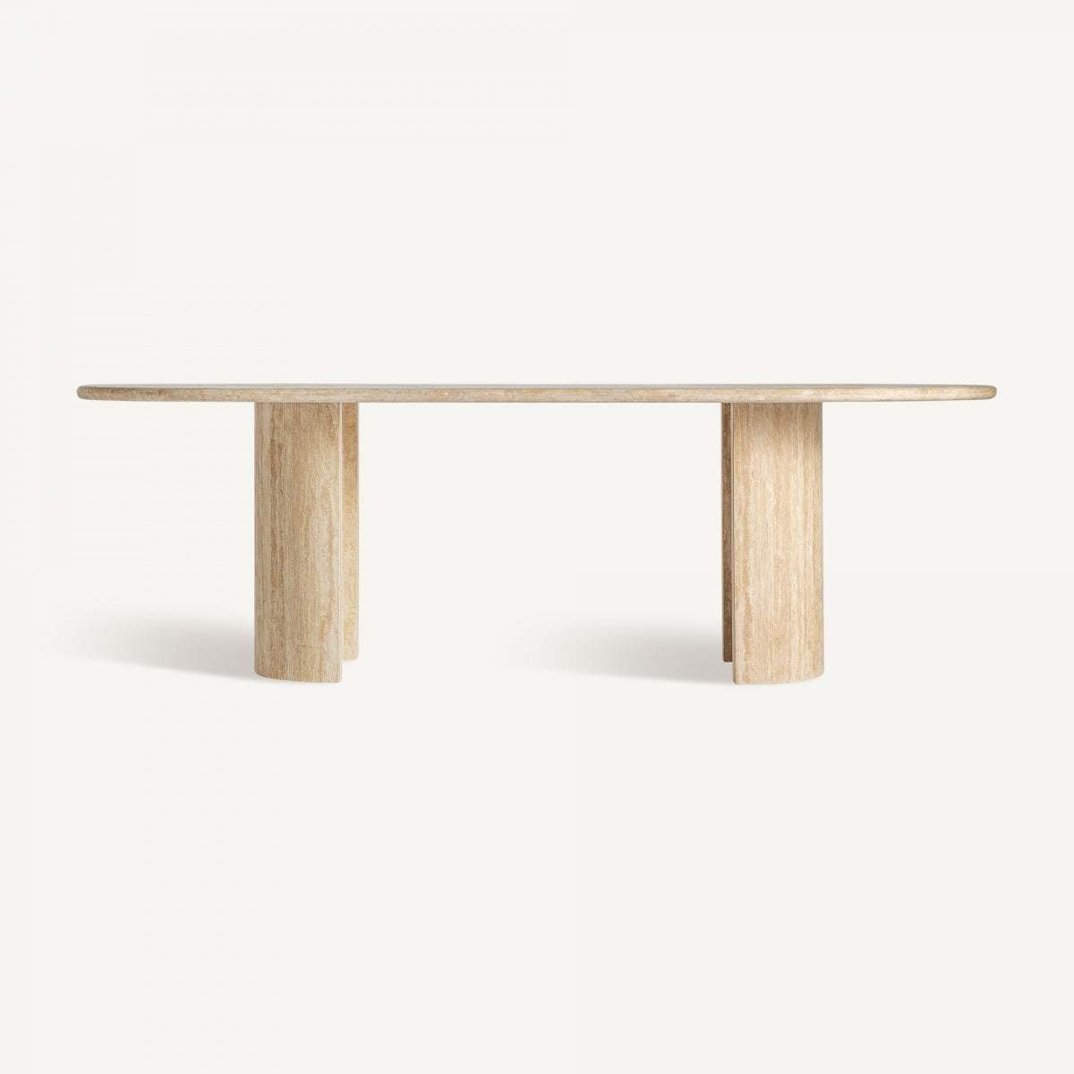 Table de salle à manger en travertin beige