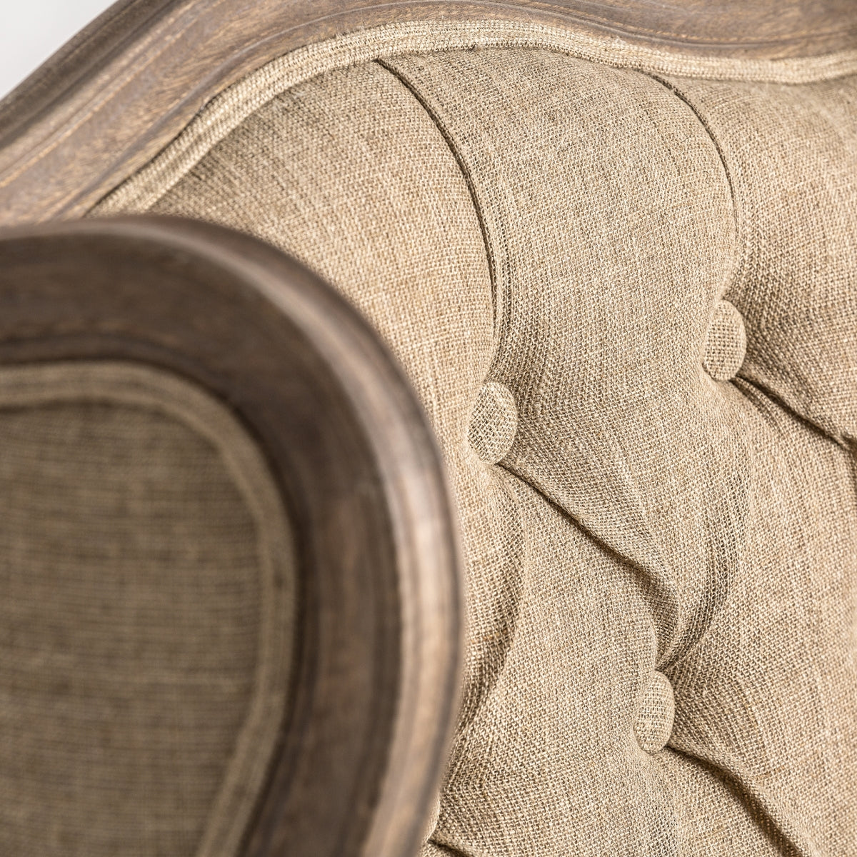 Fauteuil en lin marron