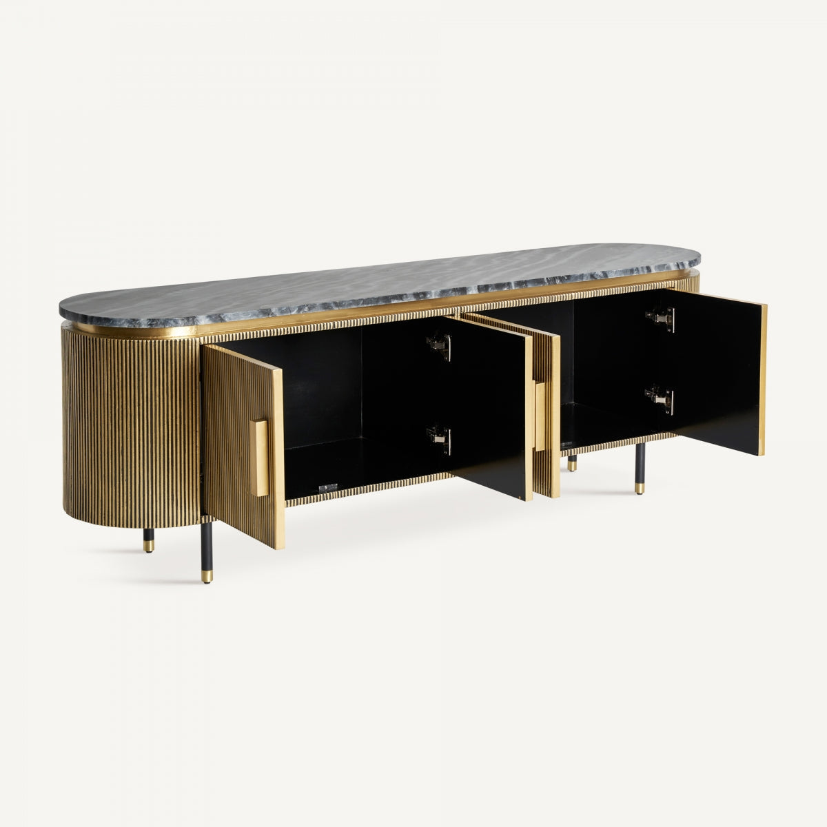 Meuble TV en marbre gris