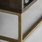 Buffet en manguier marron et laiton