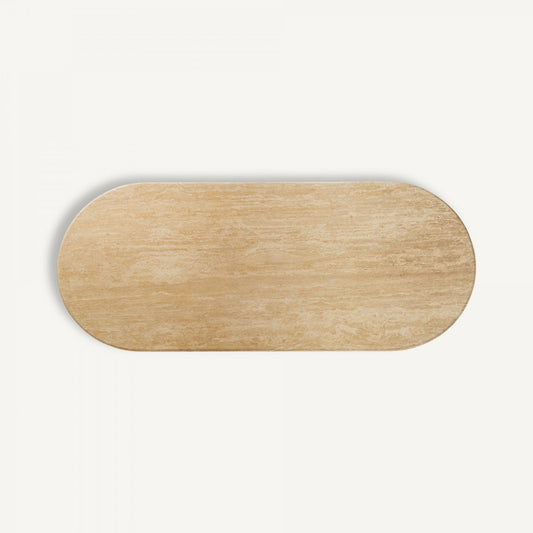 Table de salle à manger en travertin beige