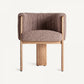 Chaise de salle à manger bouclé rouge