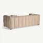 Canapé 2-3 places en tissu marron